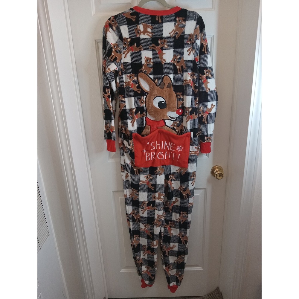 Rudolph The Red Nose Reindeer Womens Soze Small 4-6 Fleece Hoilday Christmas